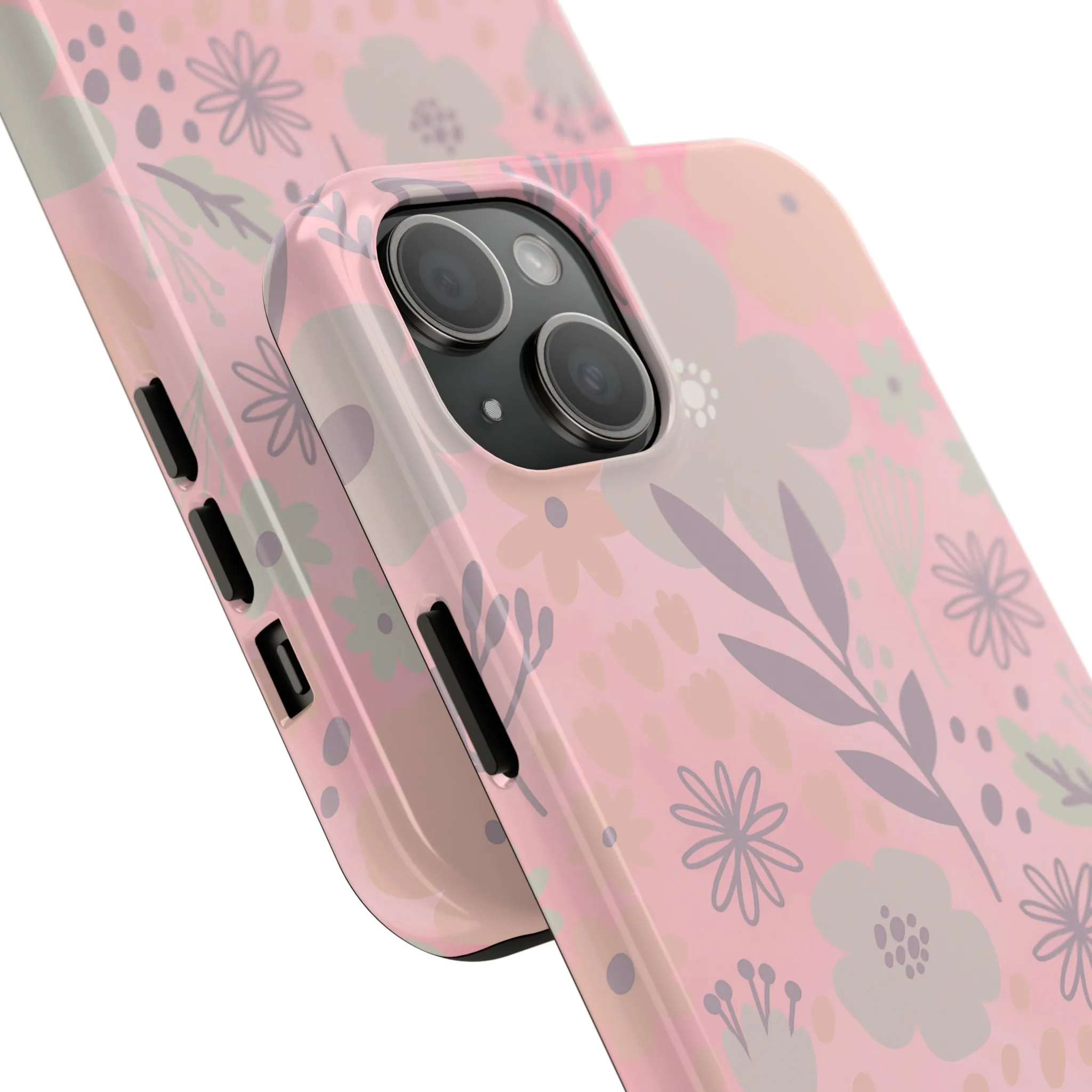 Floral pattern iPhone Case, Aesthetic Phone Cover, Artsy Floral Design, Protective Phone Cover compatible with a large variety of iPhone models, Phone Case, Gift