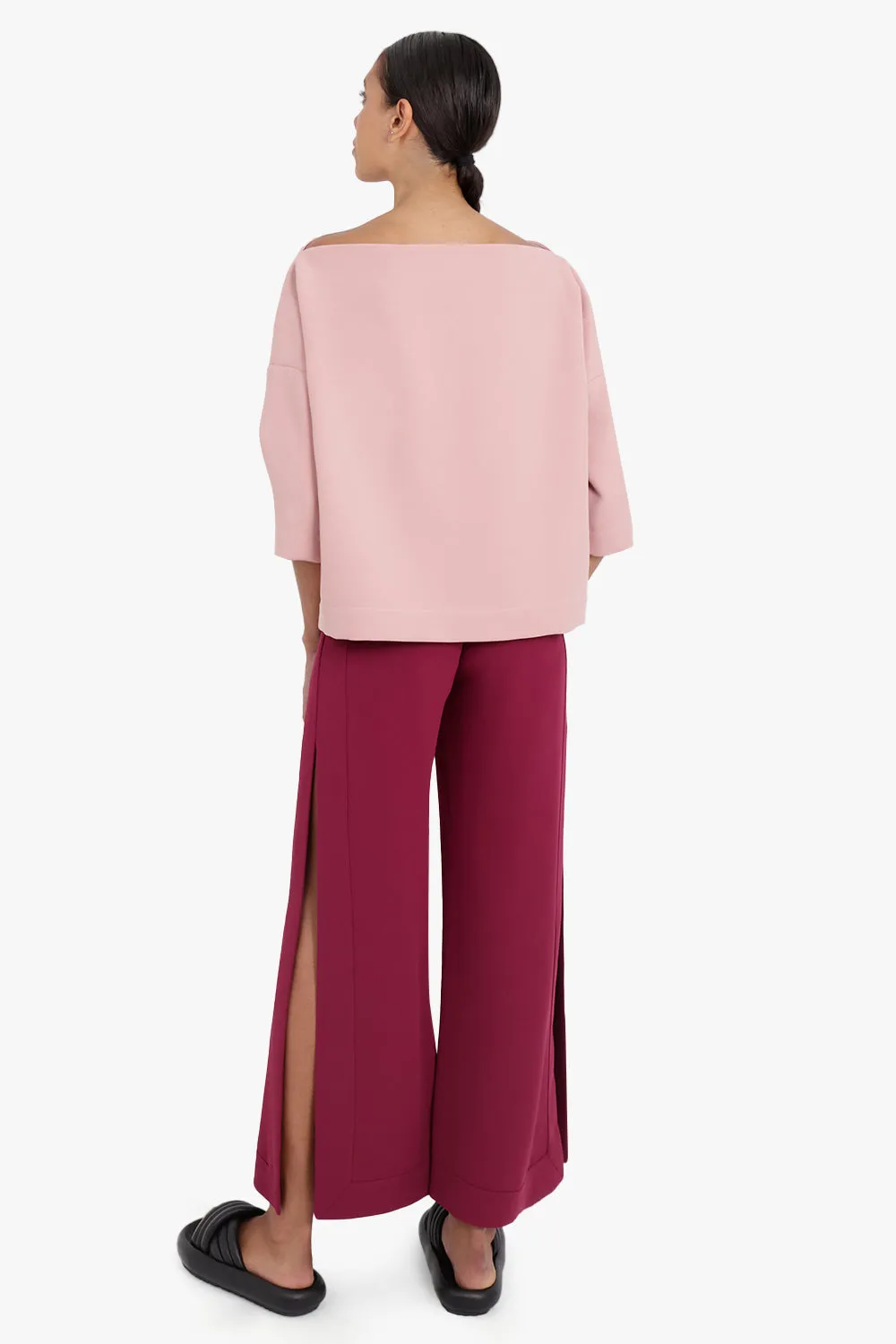 FLUID SPLIT LEG PANTS RASPBERRY