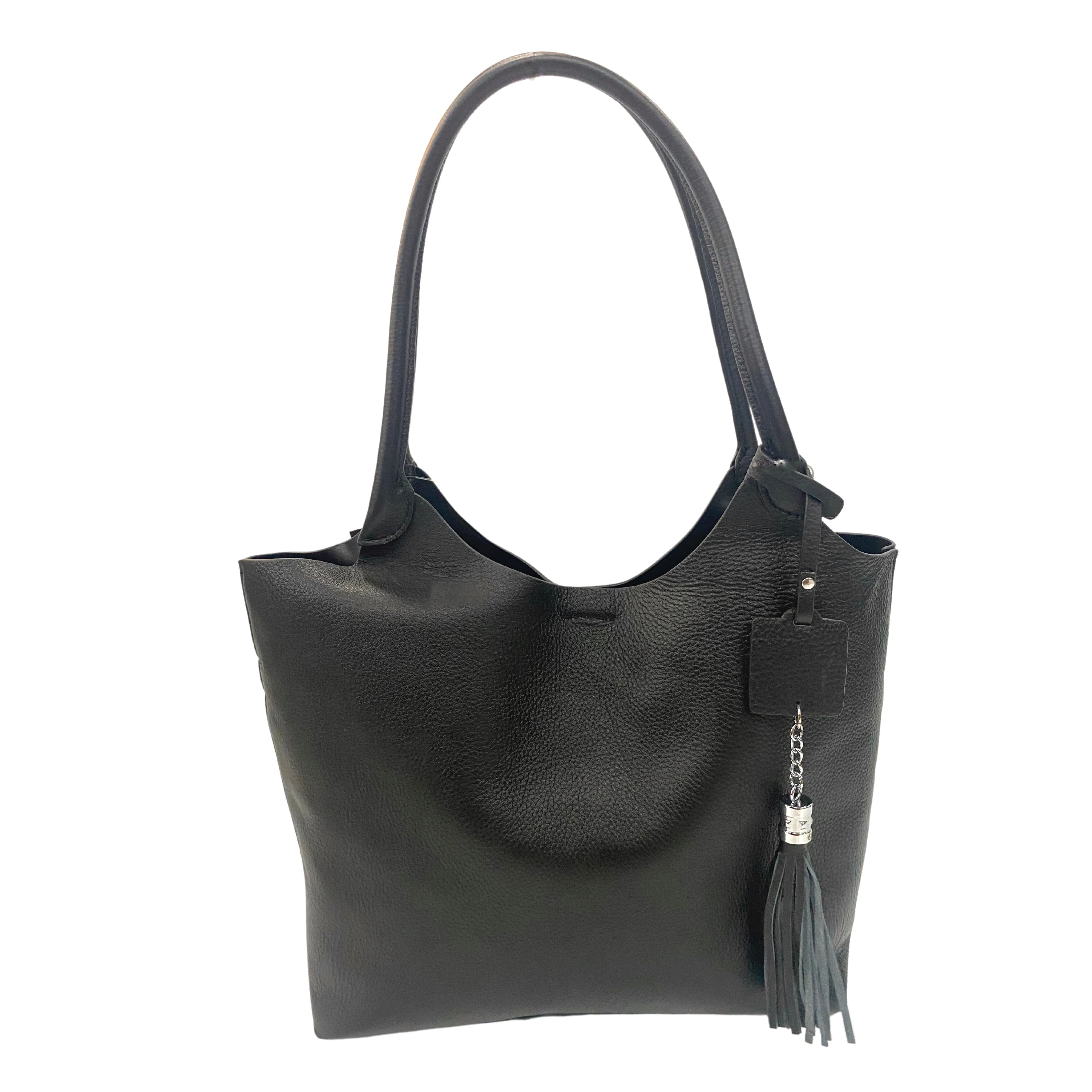 Genuine Leather Handbag with strap- Multiple Colors