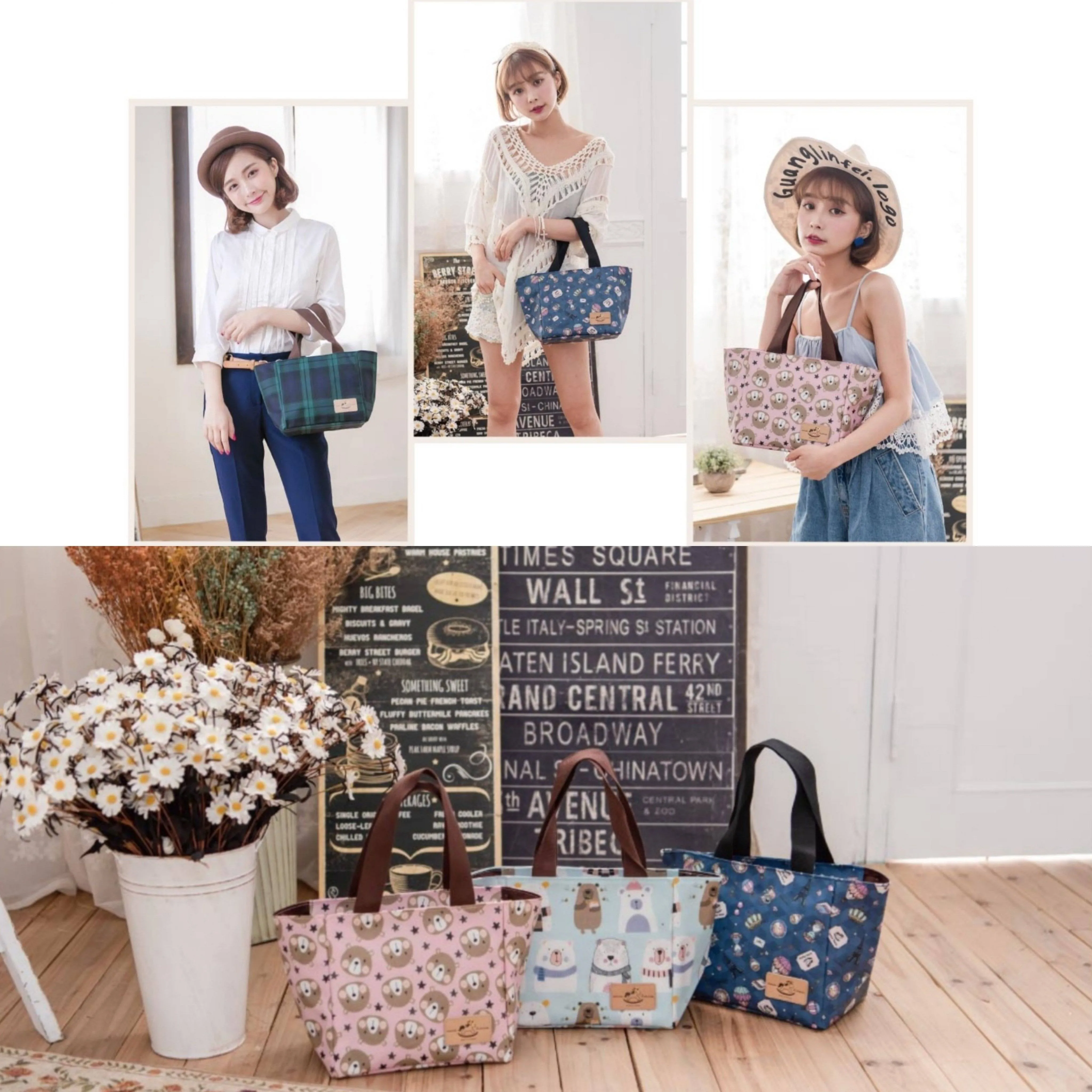 Gray Corgi Adventure Square Handbag