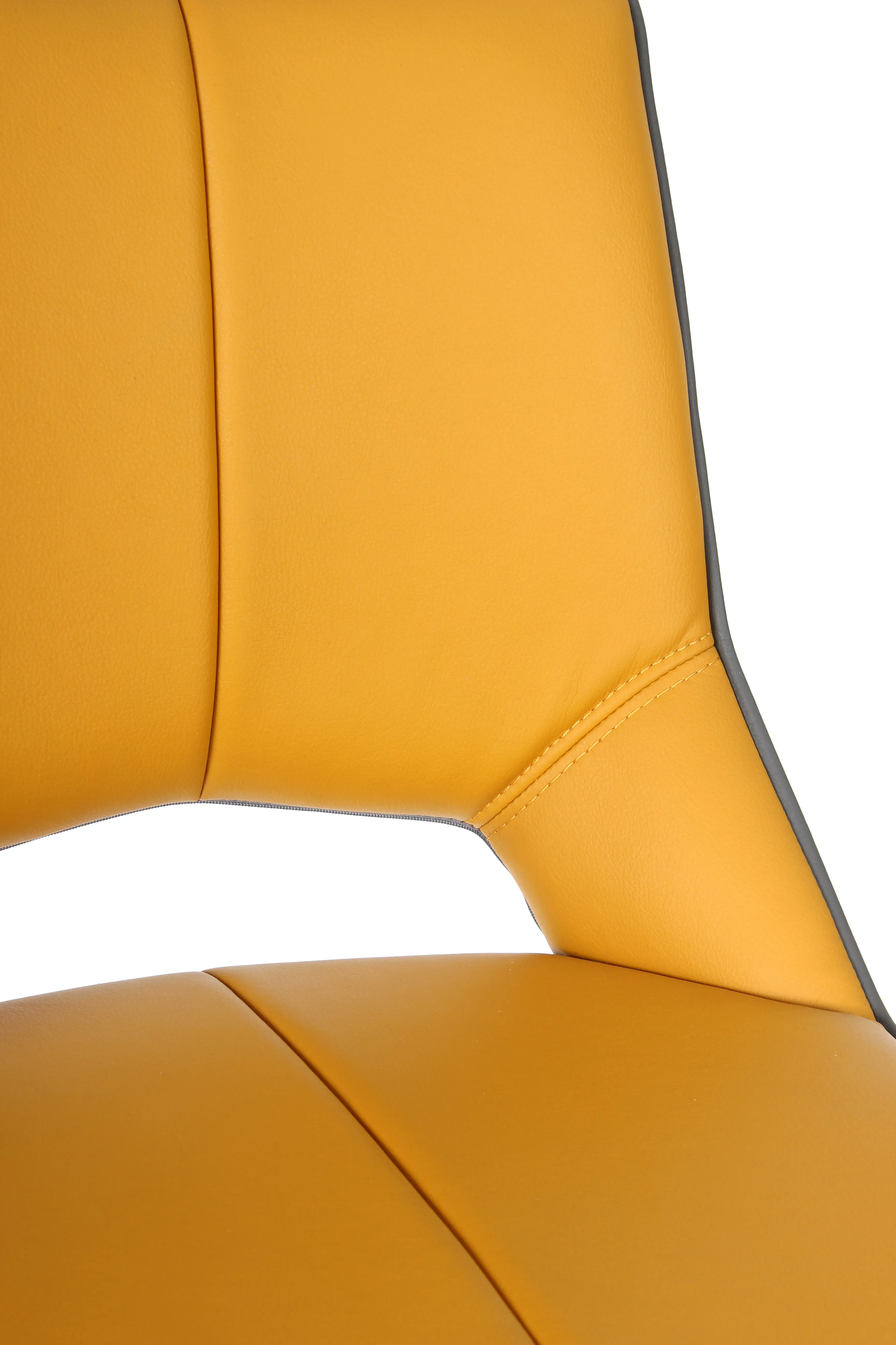Hawksmoor Mako Medallion Yellow Leather Match Swivel Bar Chair