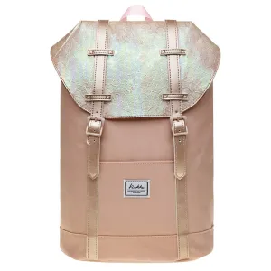 KAUKKO Travel Casual Rucksack Laptop Daypack, EP6-11 ( Fairy Rose Tan / 11.8L )