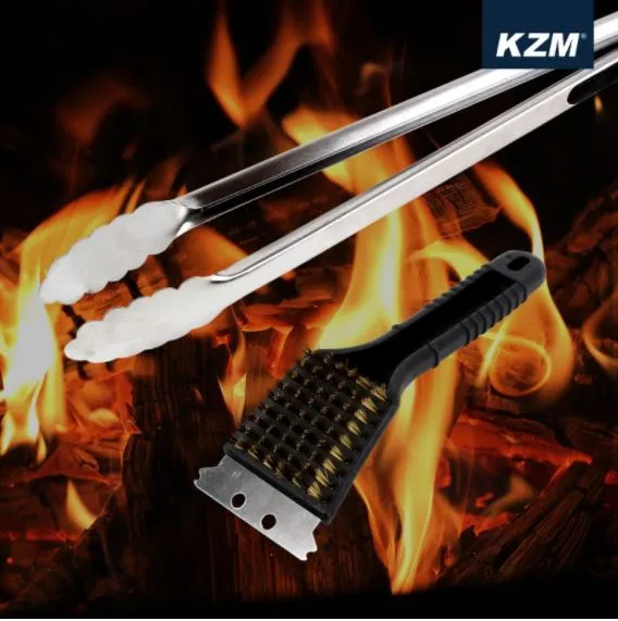 KAZMI KZM 不鏽鋼炭火夾 烤網清潔銅刷鏟組 K5T3G008