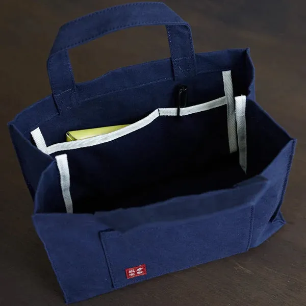 Kurashiki Hampu Canvas Tote Bag - Navy Blue -