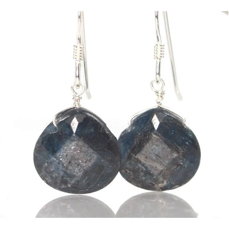 Kyanite Earrings with Sterling Silver French Ear Wires