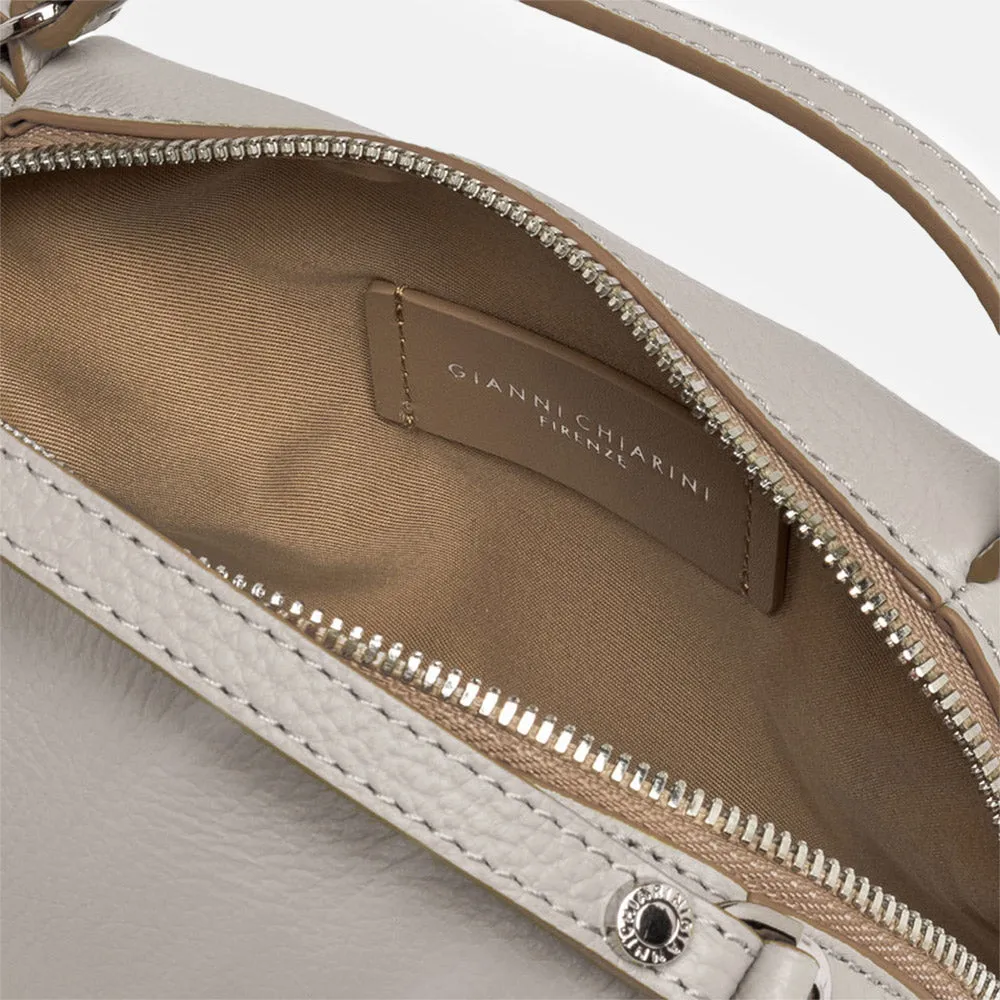Lamb Grey Leather Small Alifa Bag