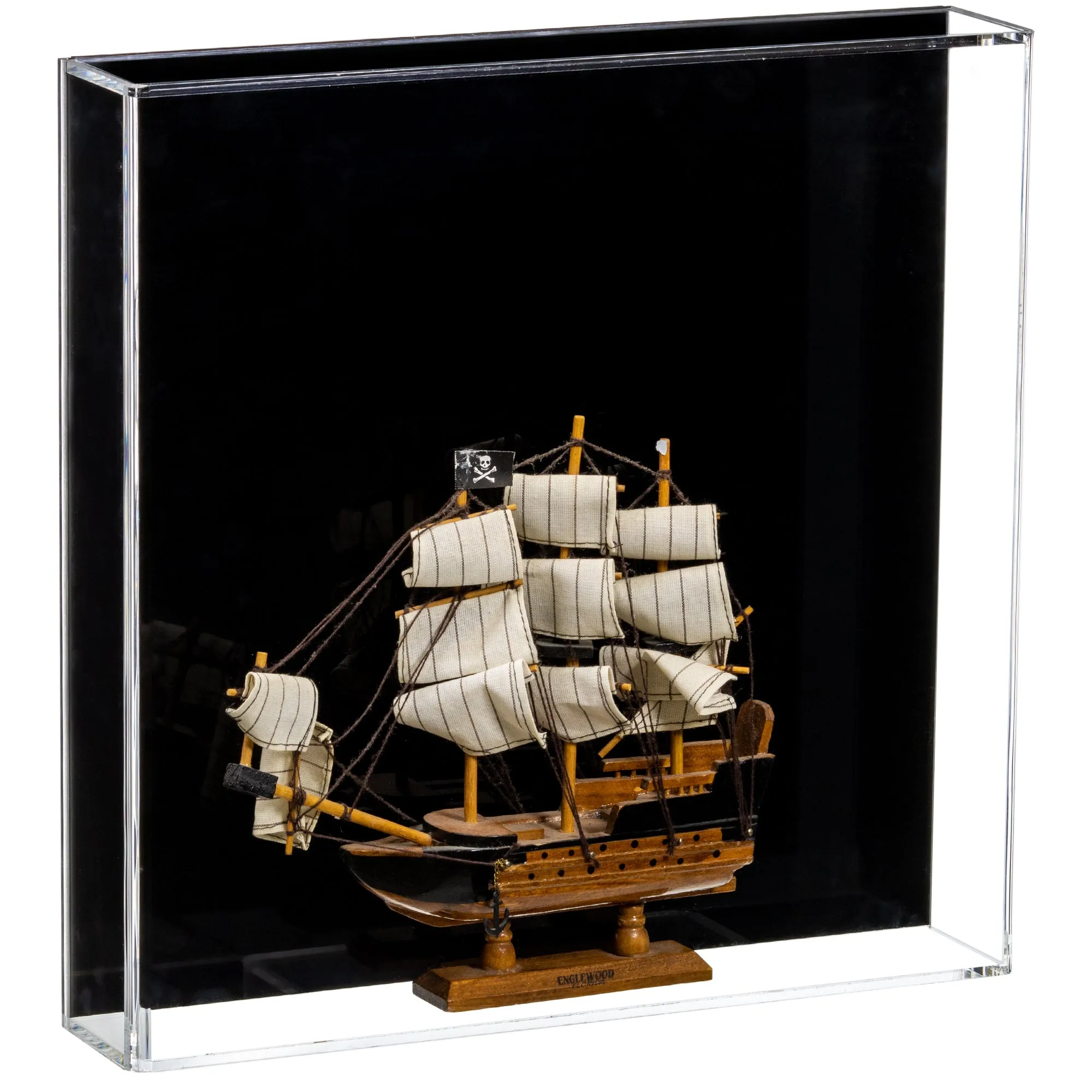 Large Versatile Display Case with Wall Mounts -15.5 x 15.5 x 3.5 (SP33/A105B)