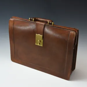 Leather 'A' Frame Briefcase