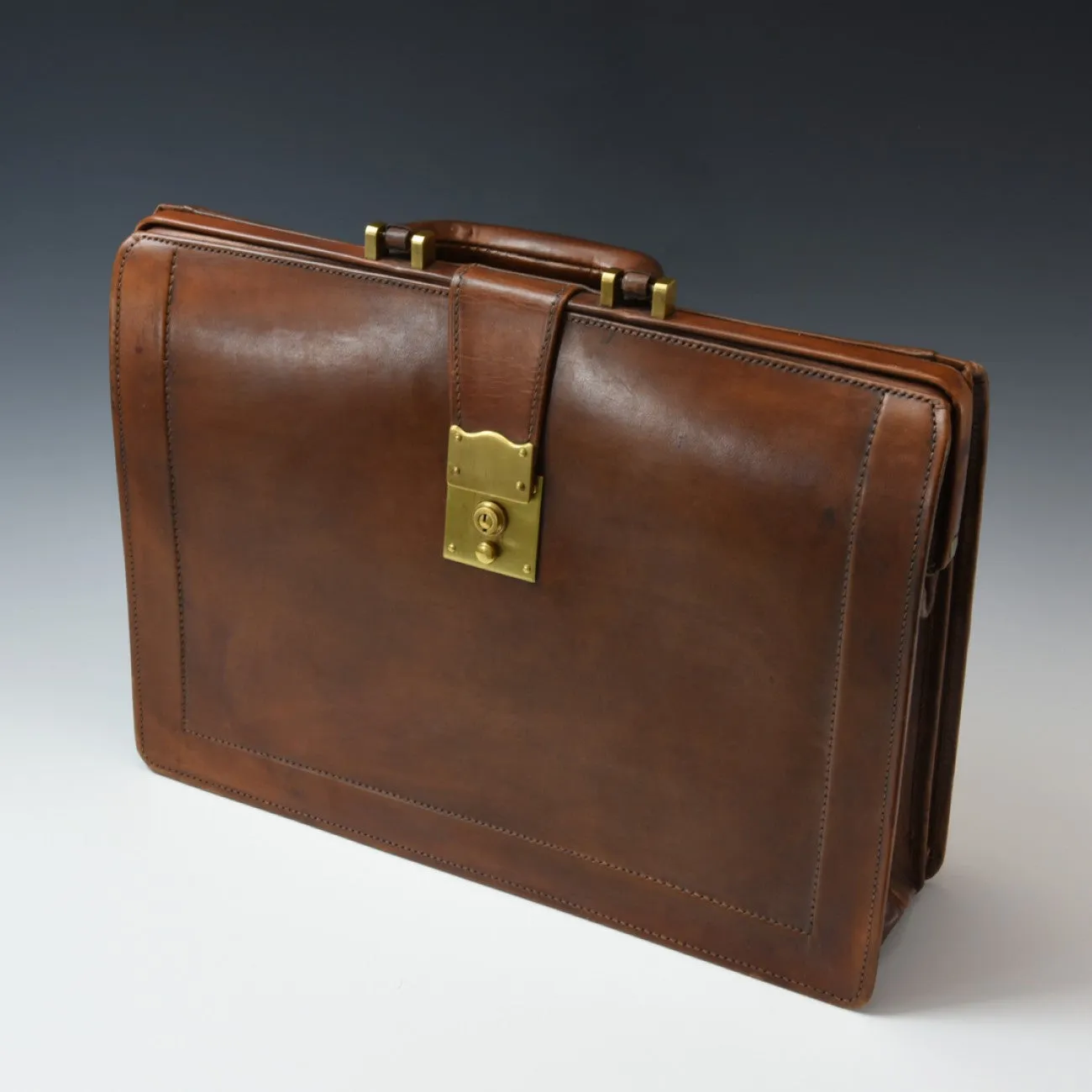 Leather 'A' Frame Briefcase