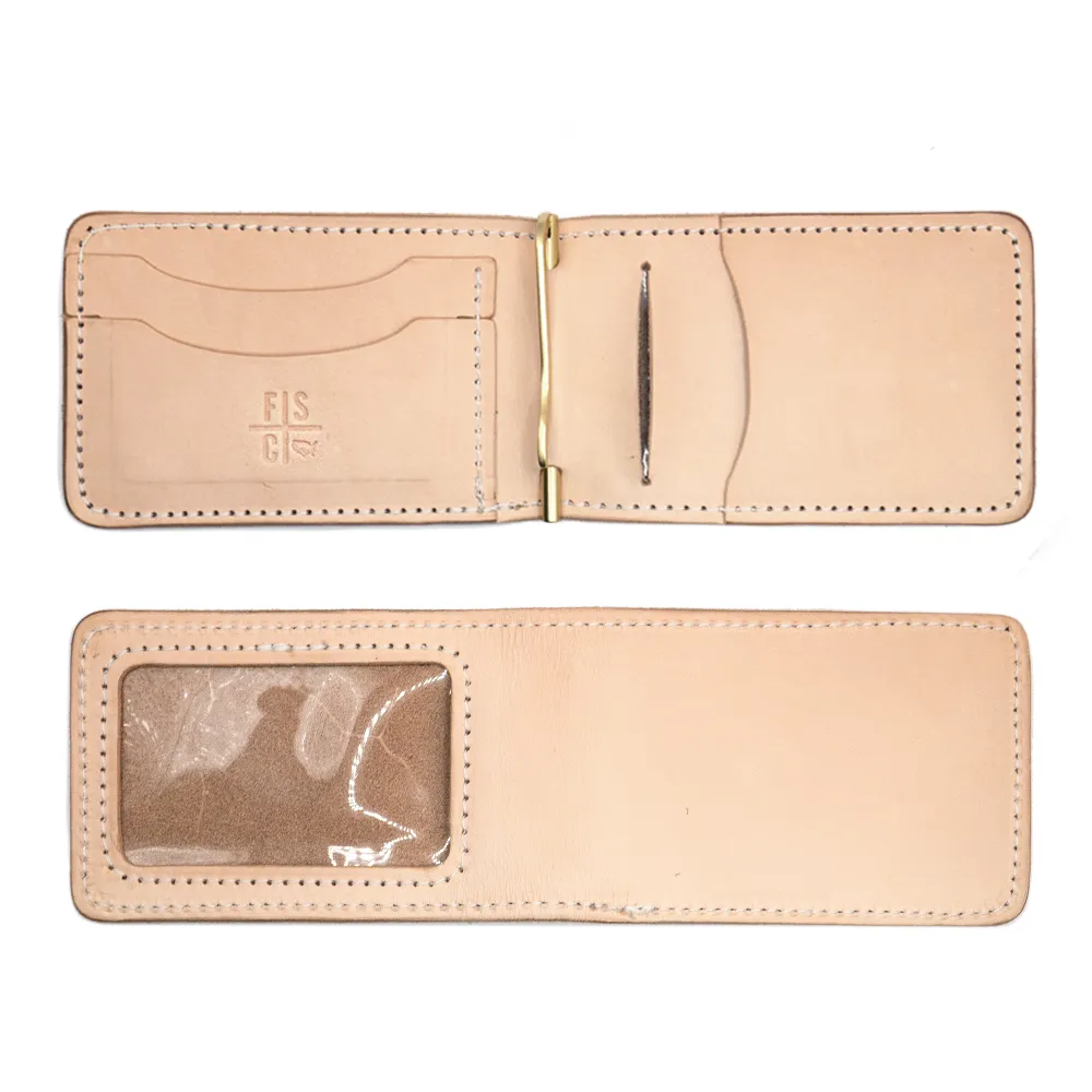 Leather Cash Clip Wallet