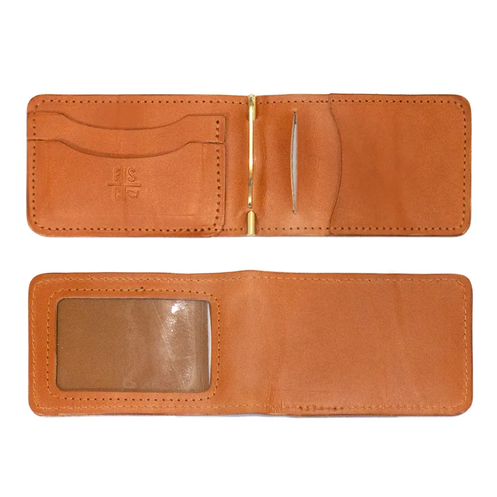 Leather Cash Clip Wallet