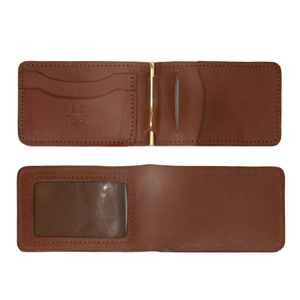 Leather Cash Clip Wallet