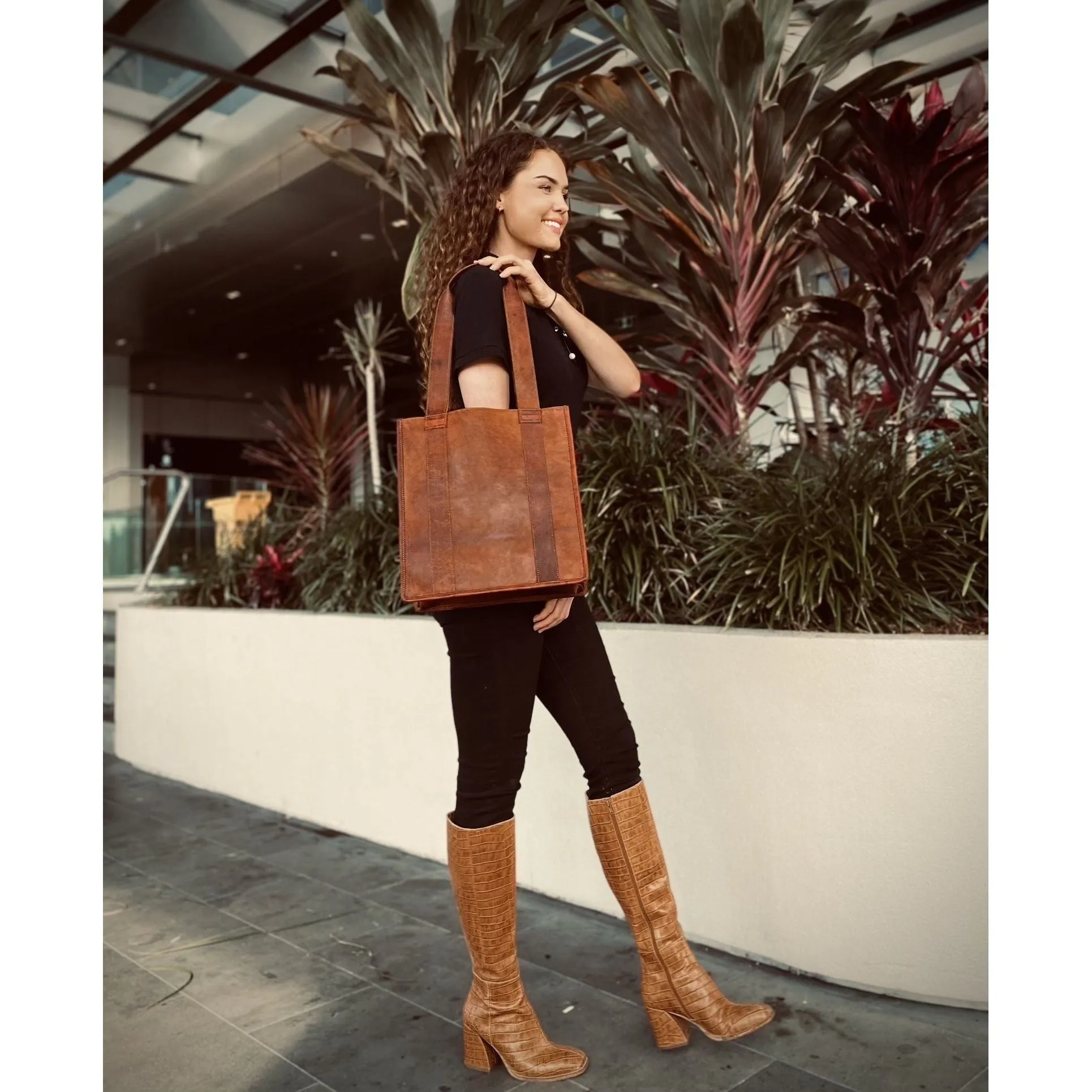 Leather Shopper #549 everyday bag