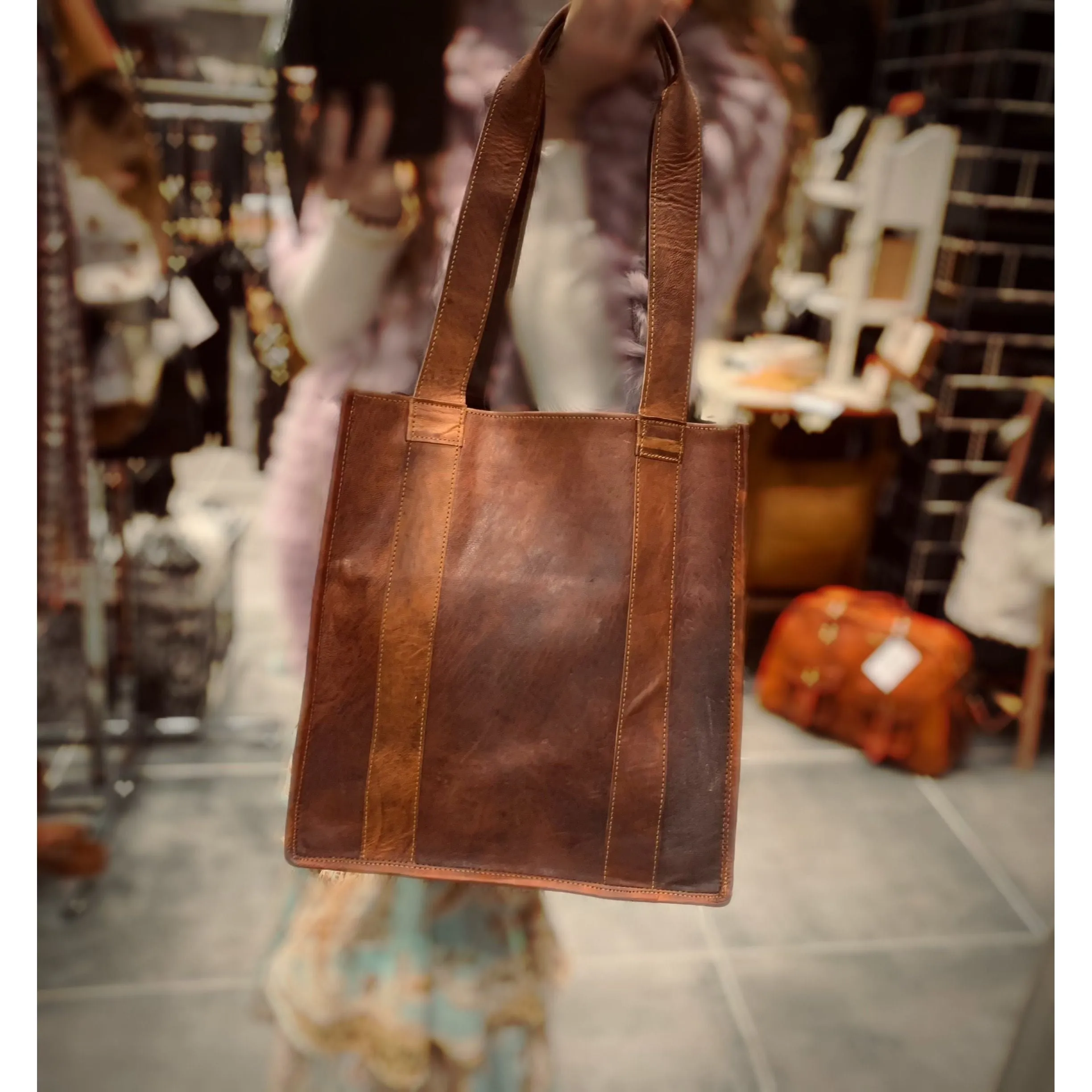 Leather Shopper #549 everyday bag