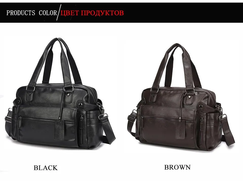 Luxury Leather Multipurpose Business Briefcase/Duffel Bag