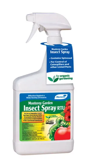 Monterey Garden Insect Spray RTU Organic Insect Killer Liquid 32 oz