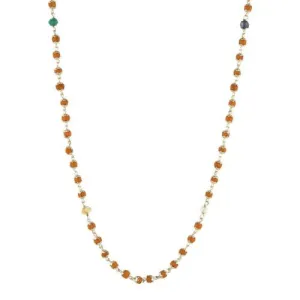 Nine Planets Rudrani with Silver Caps Necklace