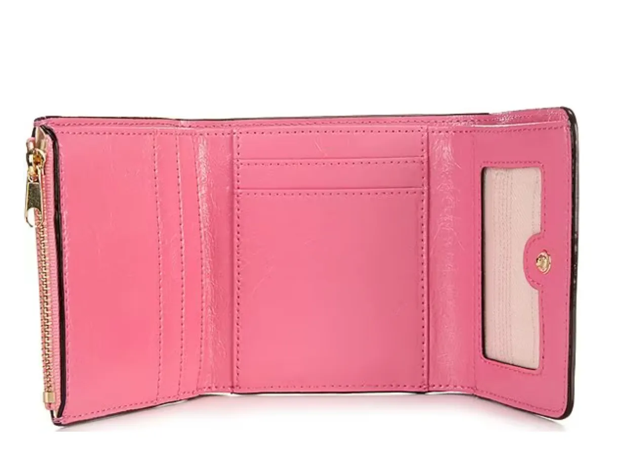 Perfect Wallet Crinkled Leather Leather Pink OS
