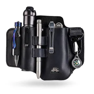 PJ35 Multitool Sheath for Belt, Leather EDC Pocket Organizer