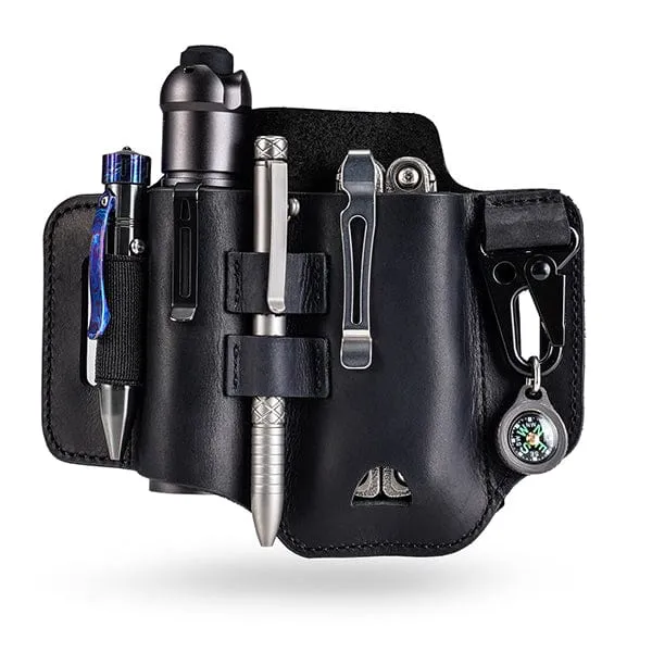 PJ35 Multitool Sheath for Belt, Leather EDC Pocket Organizer