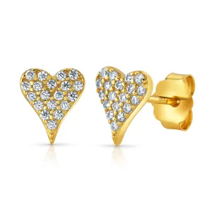 PRECIOUS HEART STUDS, GOLD