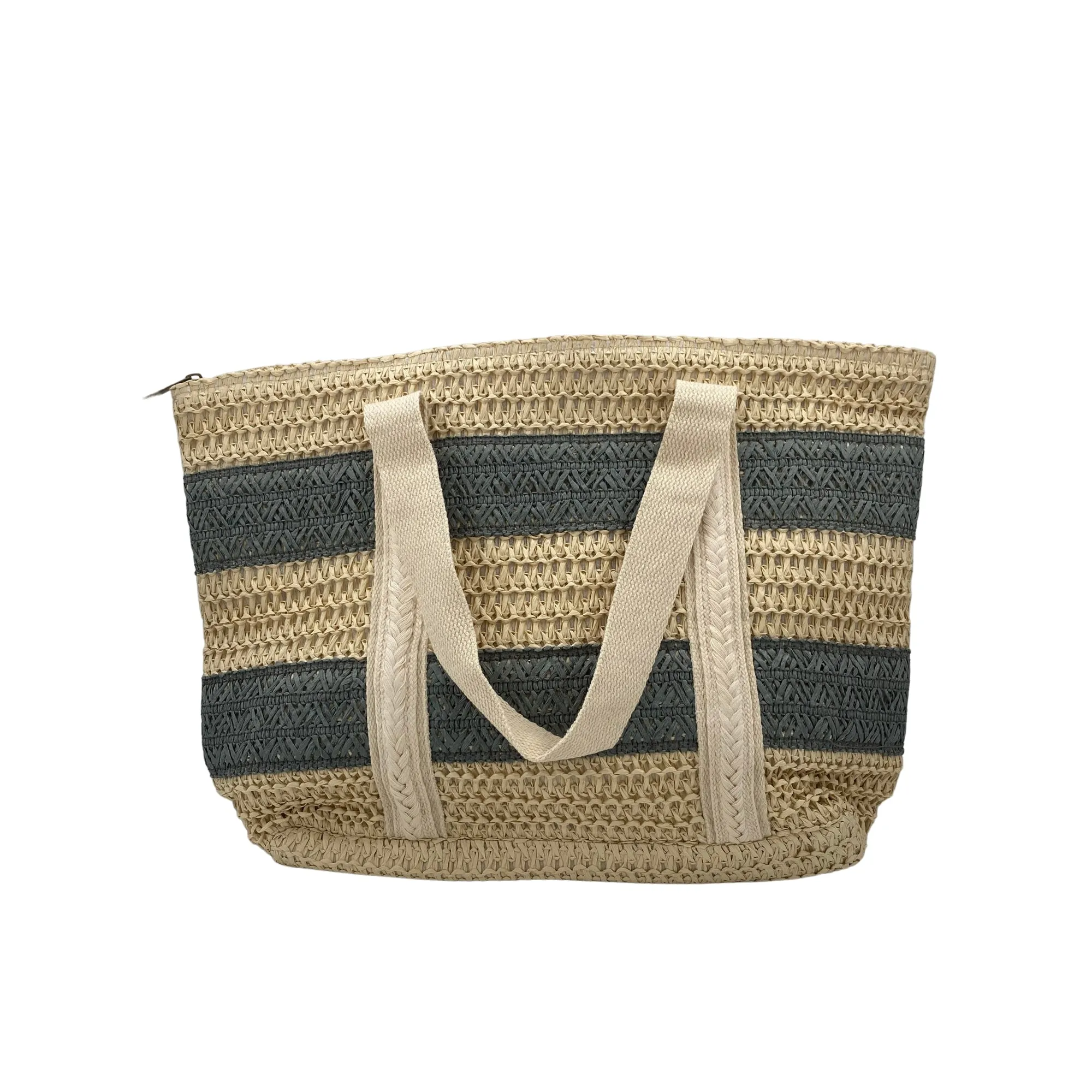 Raphia Beach Bag Striped