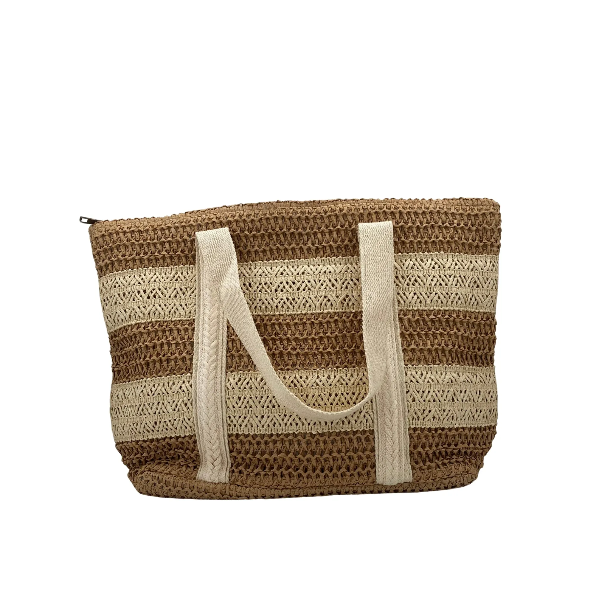 Raphia Beach Bag Striped