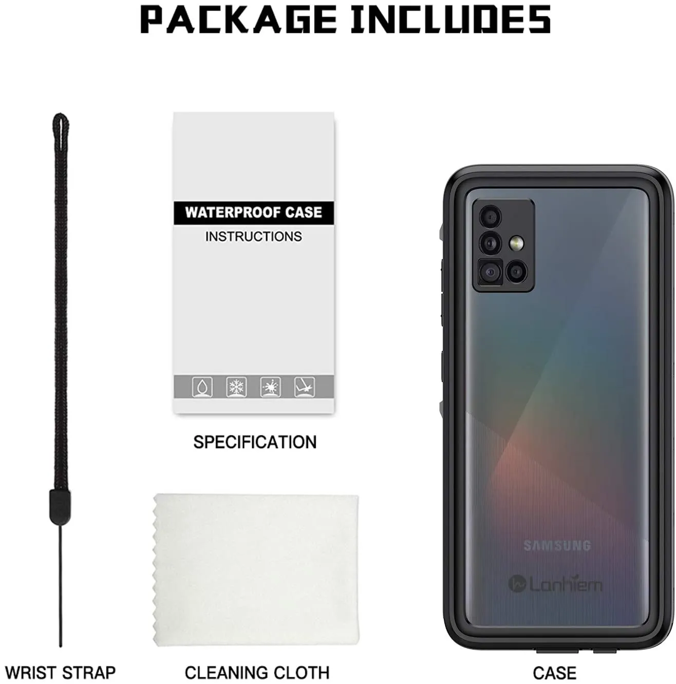 Samsung A51 Waterproof Case | IP68 Waterproof Dustproof Shockproof Samsung A51Case