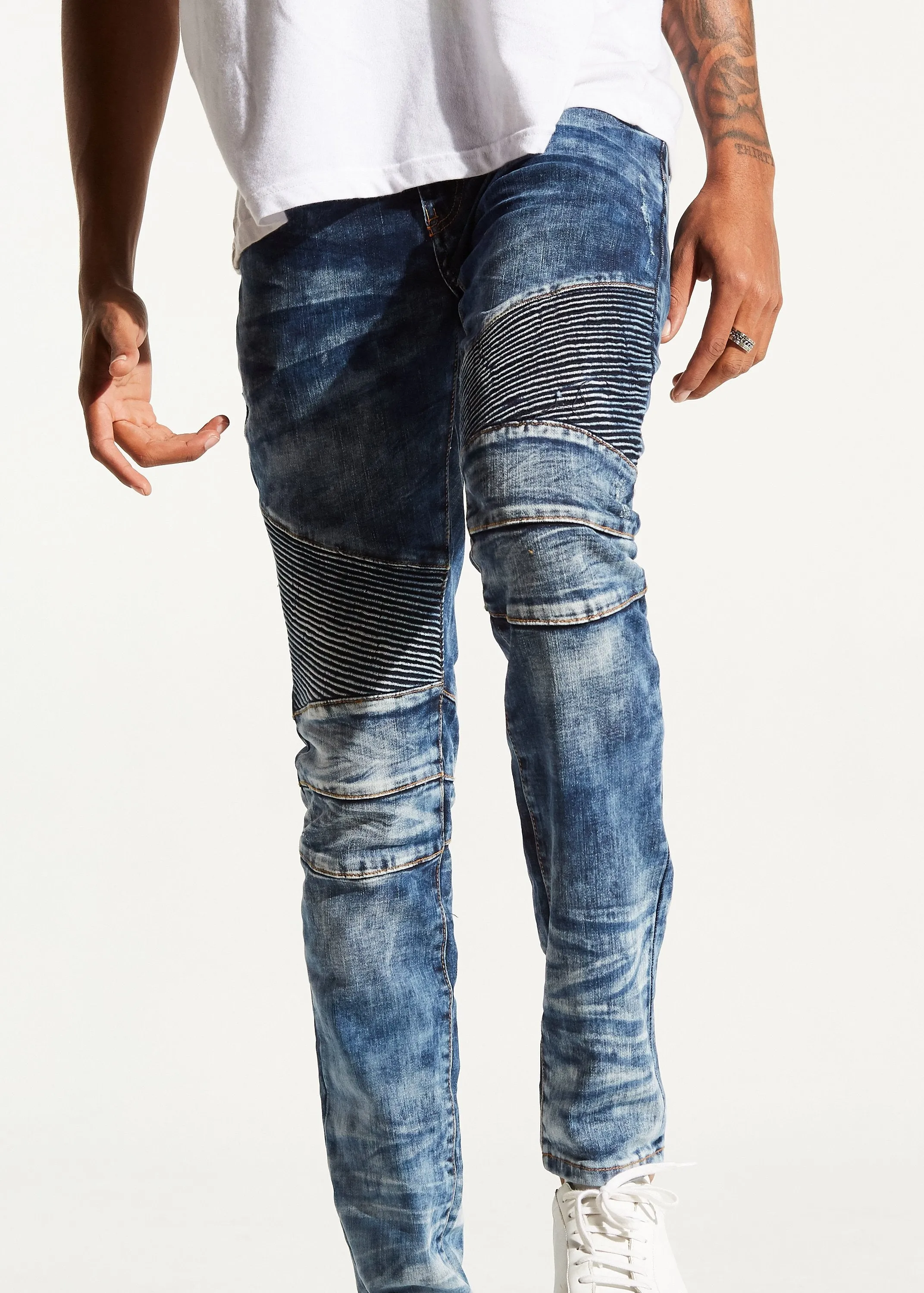 Skywalker Biker Denim (Deep Blue)