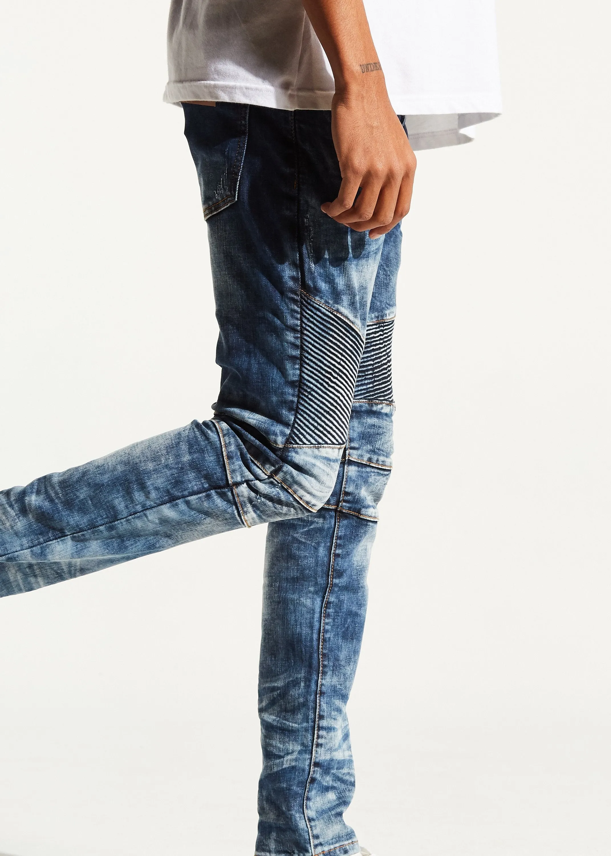 Skywalker Biker Denim (Deep Blue)