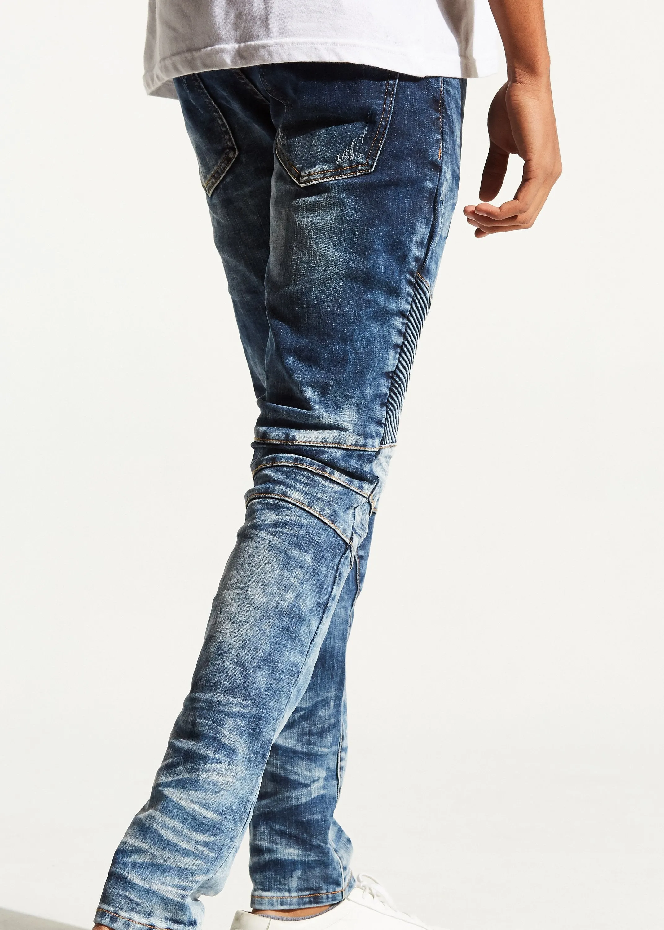 Skywalker Biker Denim (Deep Blue)