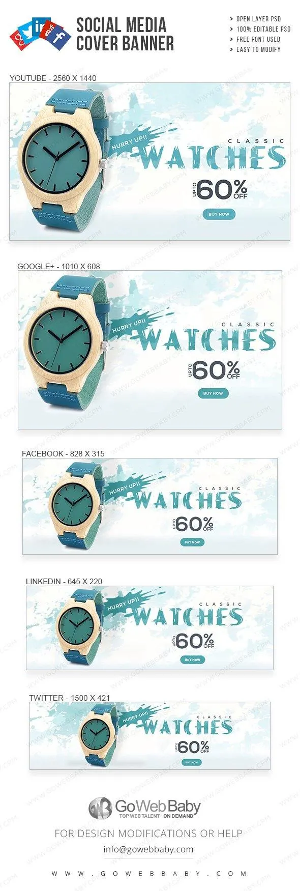 Social Media Cover Banner - Classic Men's Collection For Website Marketing