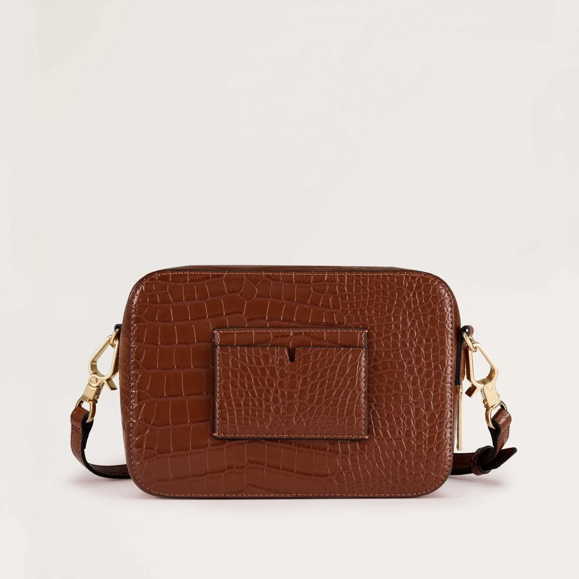 Sojourn Crossbody - Mahogany Croco