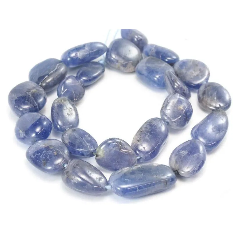 Tanzanite Graduated Smooth Nugget Strand