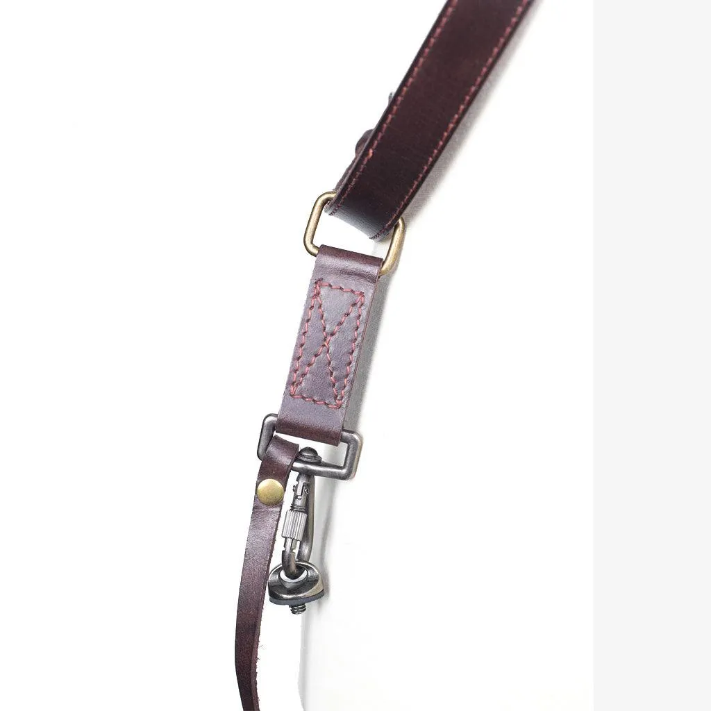 Tokyo #702 - Brown & Red dual leather camera strap