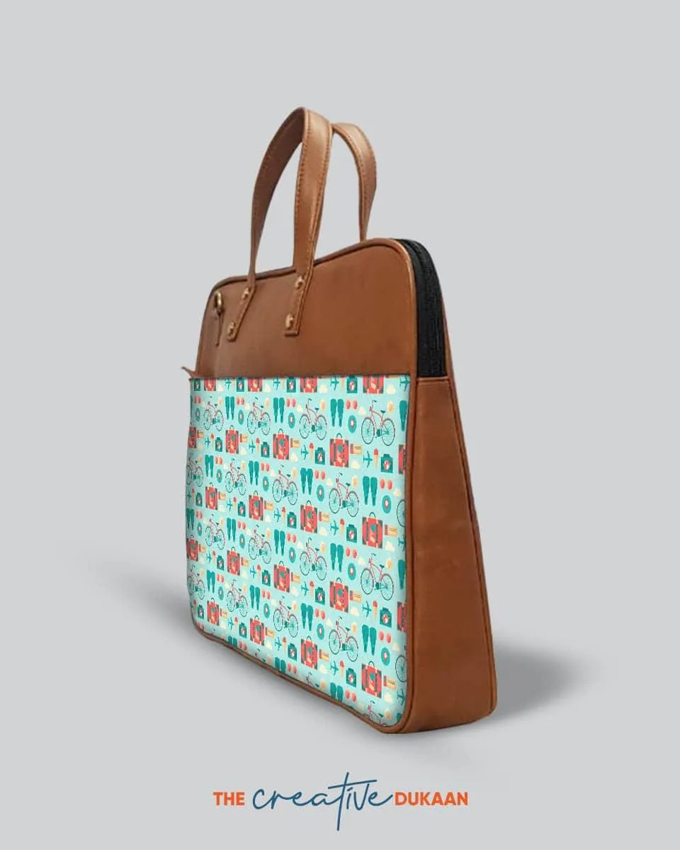 Travel blues - The Vegan Leather Laptop Bag