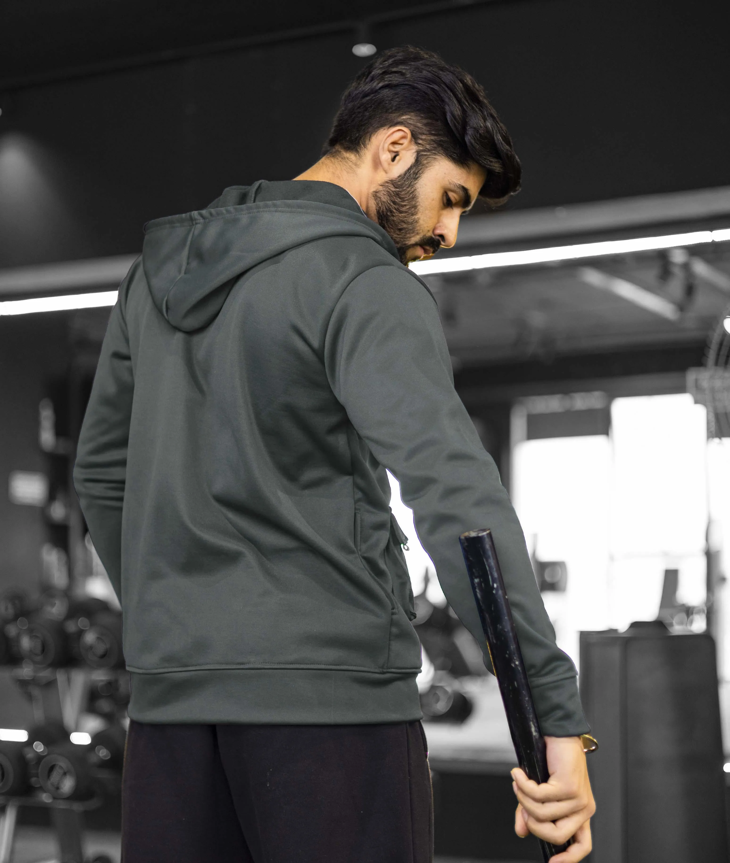 Ultimate Cargo Hoodie: Greenish Grey (4 Pockets)