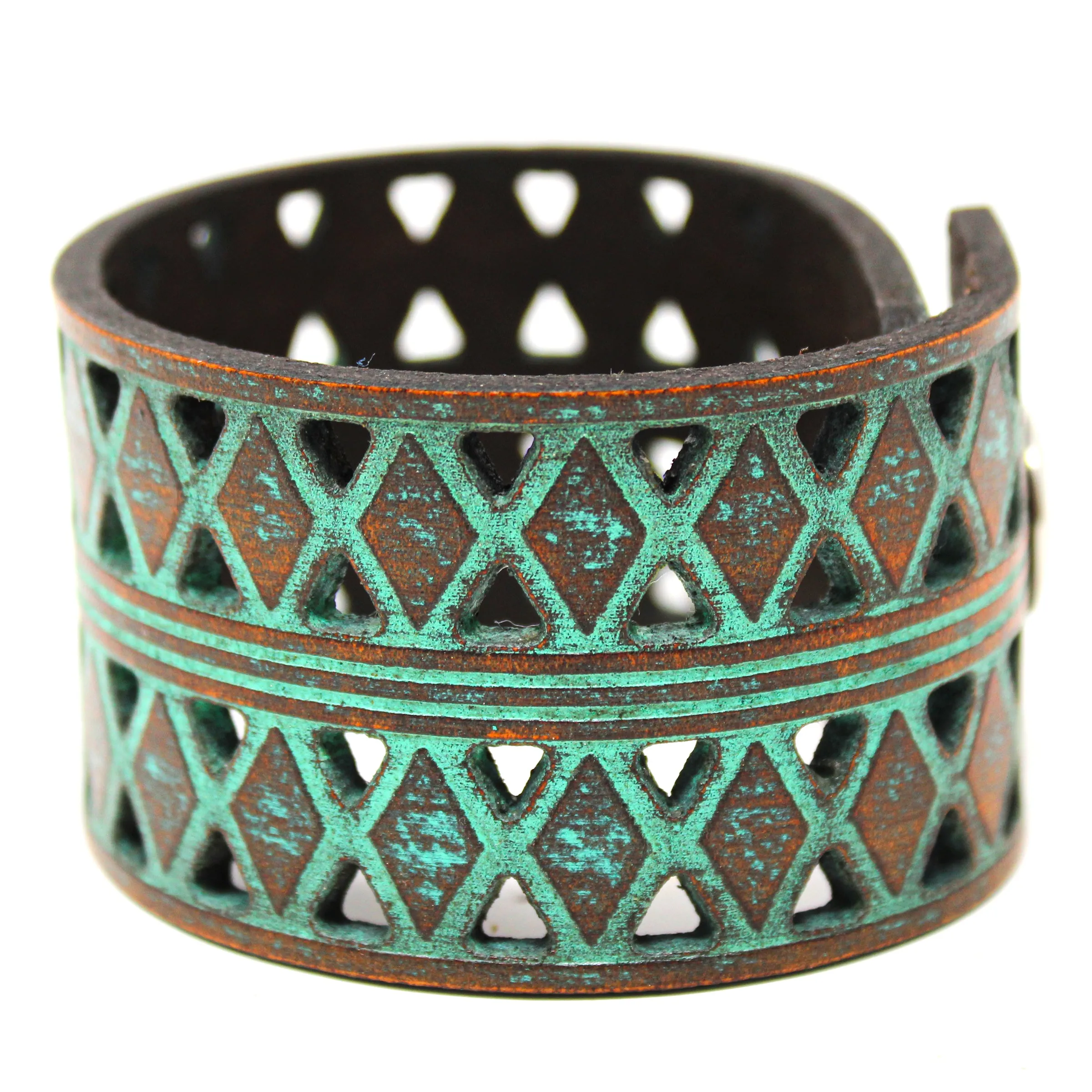 Women's Leather Cuff - Crisscross Cuff