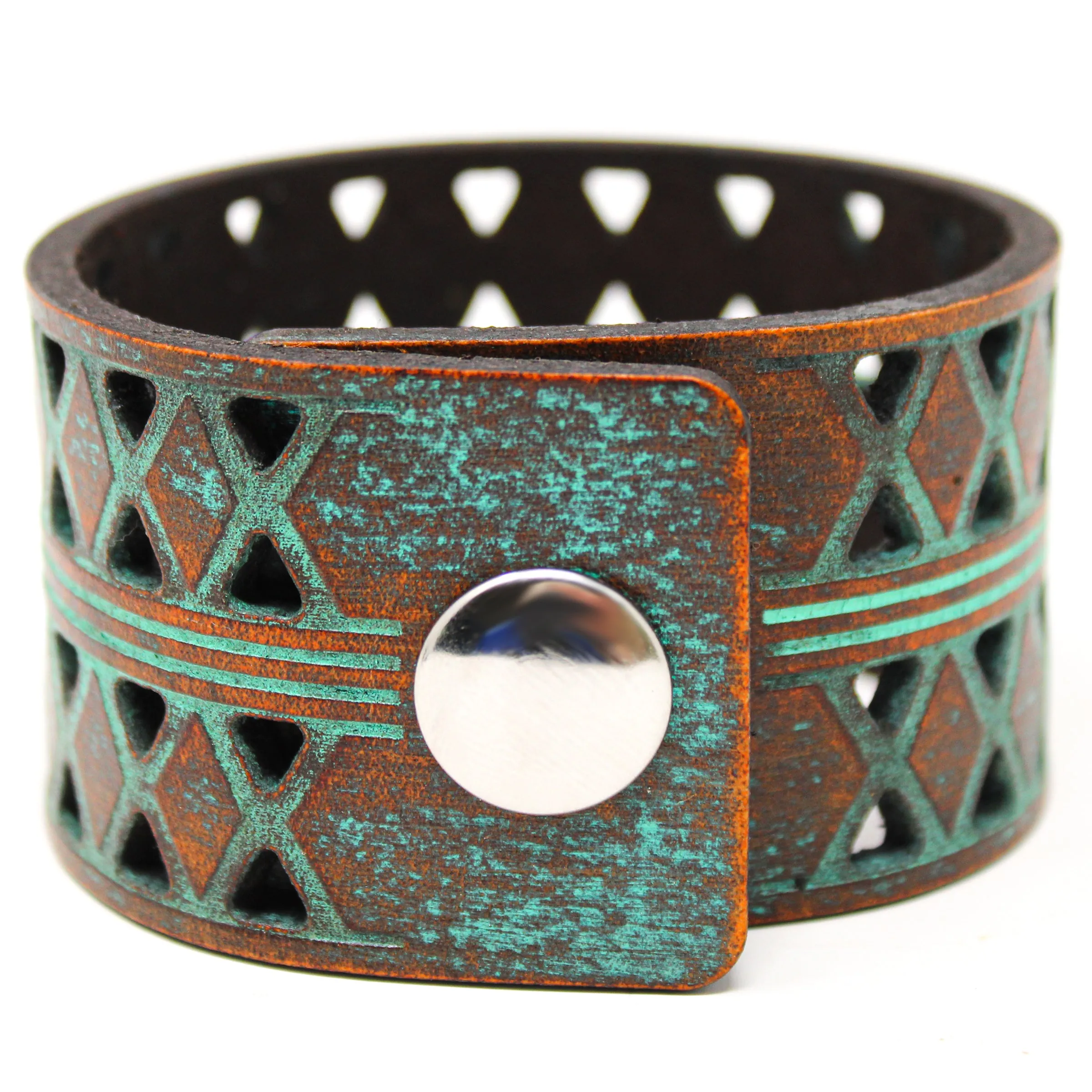 Women's Leather Cuff - Crisscross Cuff