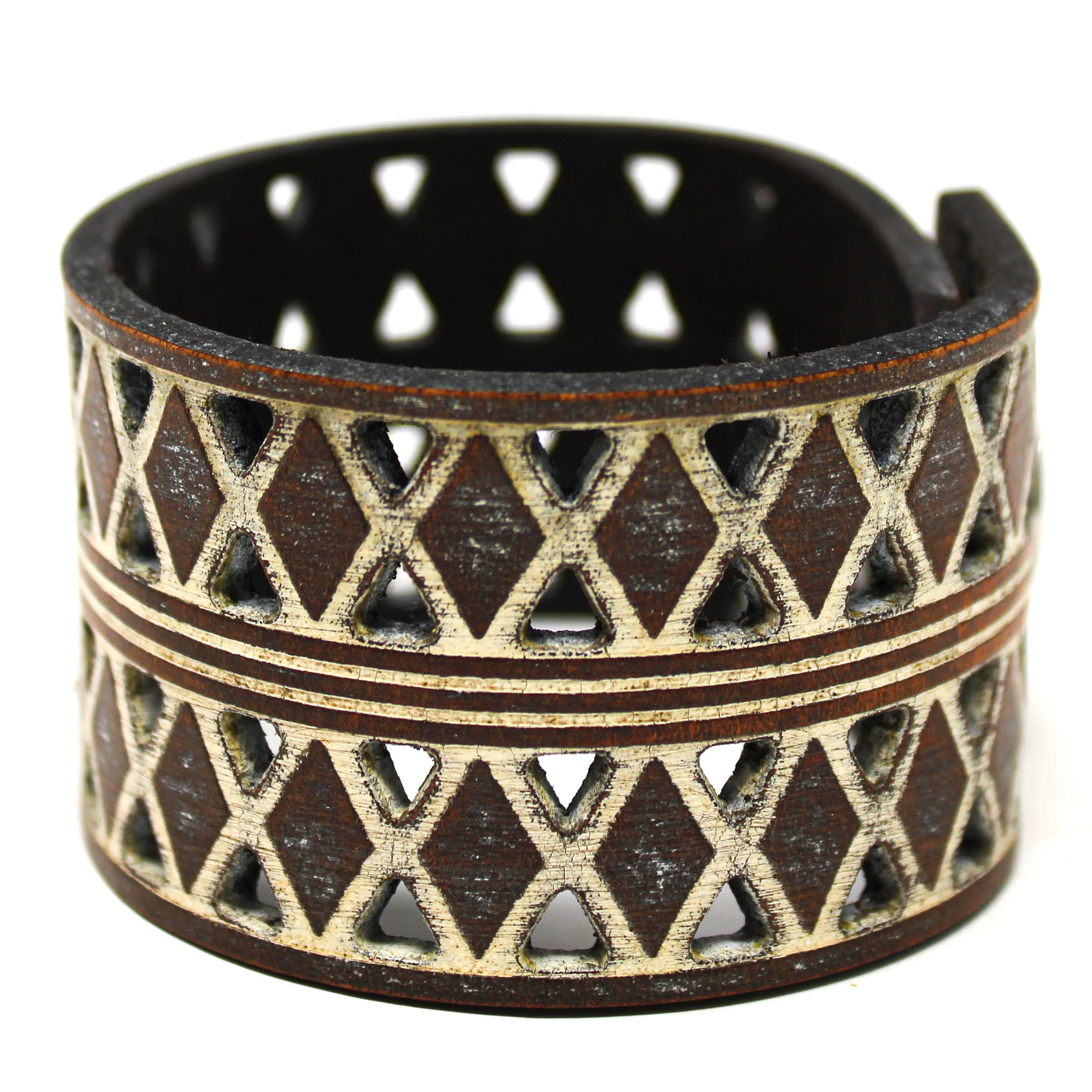 Women's Leather Cuff - Crisscross Cuff