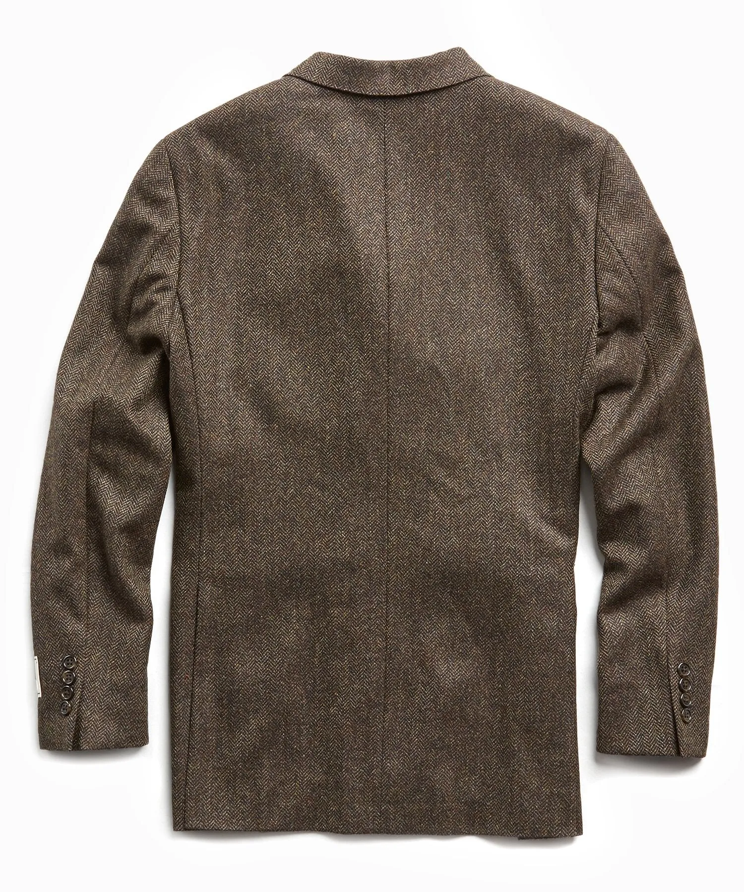 Wool Cashmere Herringbone Sutton Suit Jacket in Olive